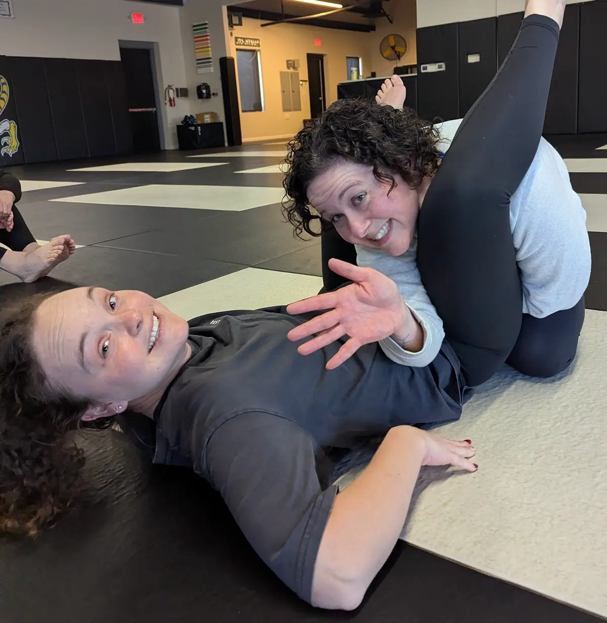CrossFit Coordinate members learning jiu-jitsu near Cary Apex and Holly Springs NC