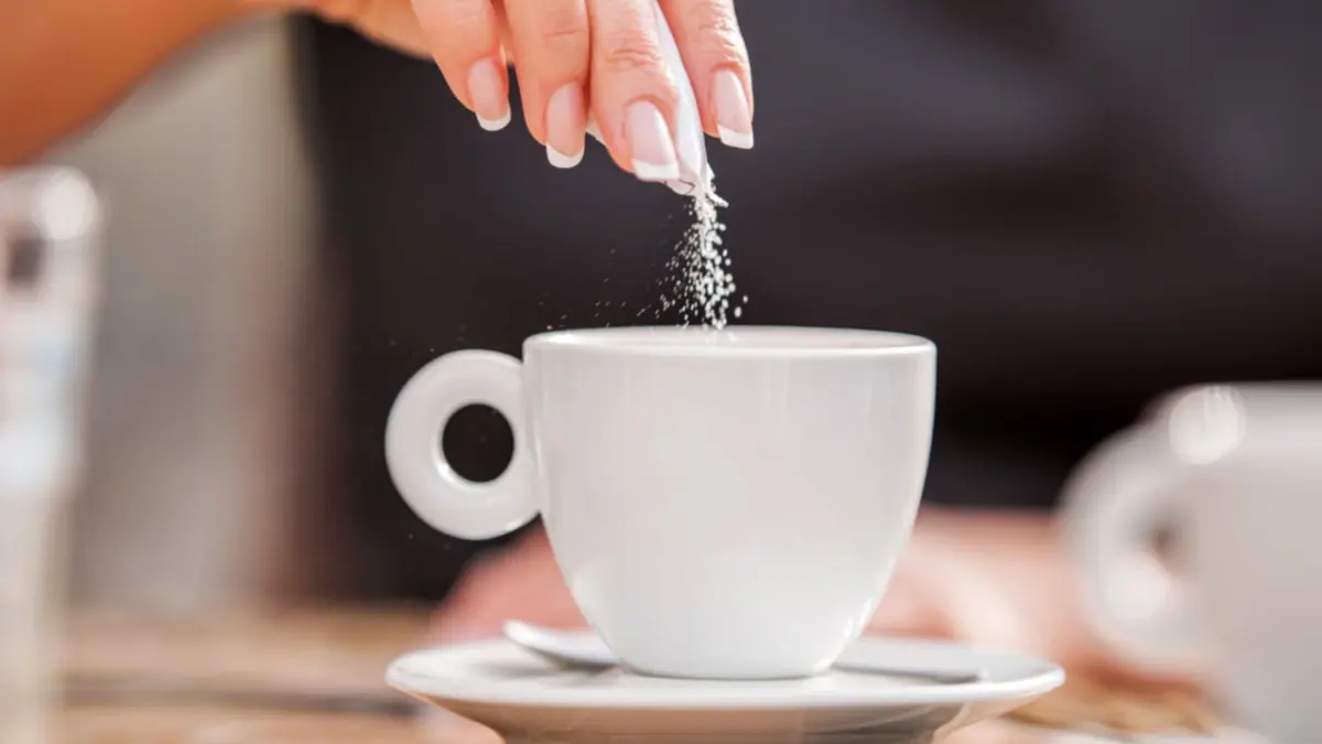Coffee with cream and sugar